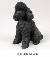Black Poodle Figurine