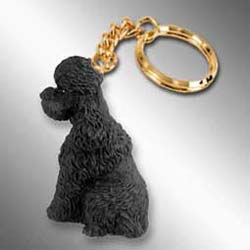 Black Poodle Keychain