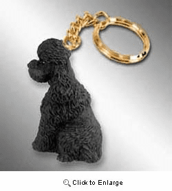 Black Poodle Keychain