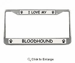 Bloodhound License Plate Frame