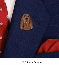 Bloodhound Pin Hand Painted Resin