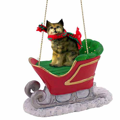 Bobcat Sleigh Ride Christmas Ornament