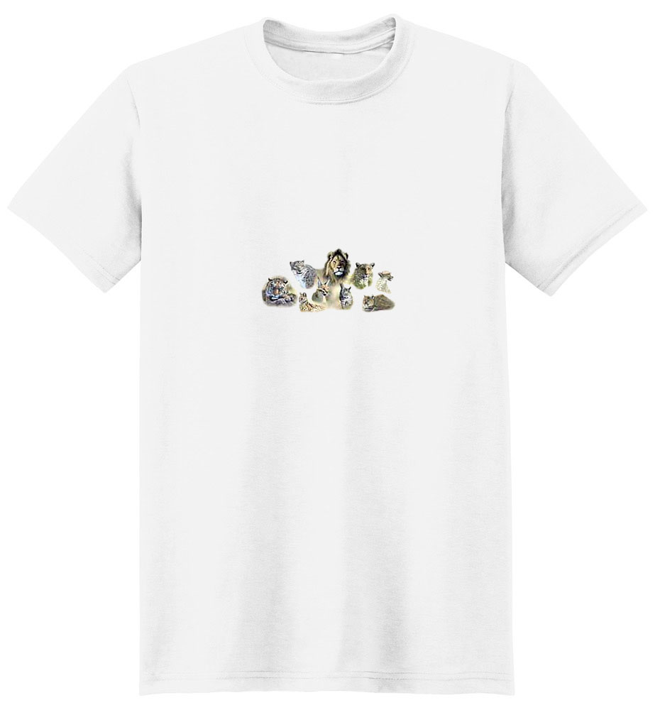 Bobcat T-Shirt - With other Wild Cats