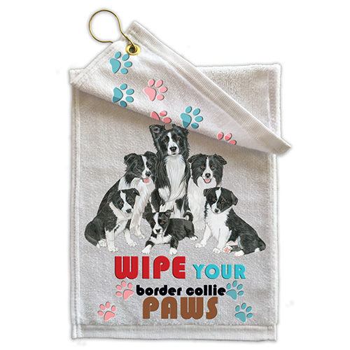 Border Collie Paw Wipe Towel from