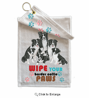 Border Collie Paw Wipe Towel