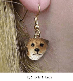 Border Terrier Authentic Earrings