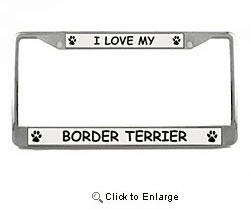 Border Terrier License Plate Frame
