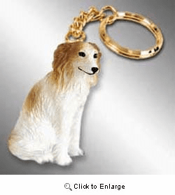 Borzoi Keychain