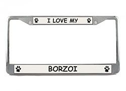 Borzoi License Plate Frame
