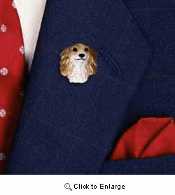 Borzoi Pin Hand Painted Resin