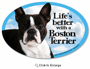 Boston Terrier Car Magnet - Life's Better