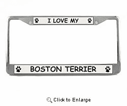 Boston Terrier License Plate Frame
