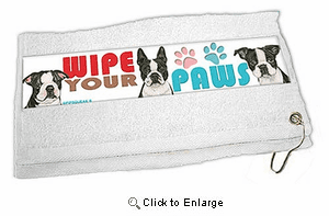 Boston Terrier Paw Wipe Towel