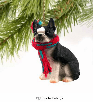 Boston Terrier Tiny One Christmas Ornament