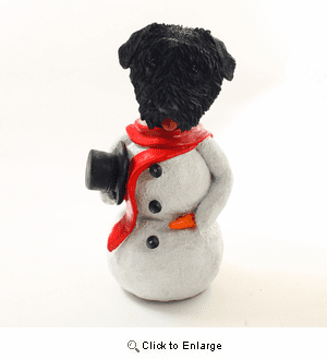 Bouvier Des Flandres Uncropped Snowman Christmas Decoration