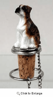 Boxer Bottle Stopper (Brindle Uncropped)