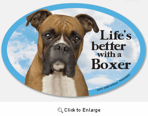 Boxer Car Magnet - Spoiled Rotten