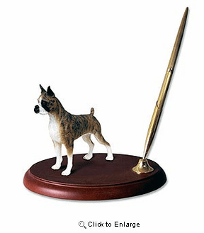 Boxer Pen Holder (Brindle)