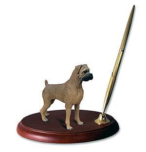 Boxer Pen Holder (Uncropped Fawn)