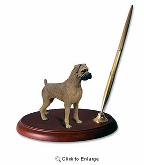 Boxer Pen Holder (Uncropped Fawn)