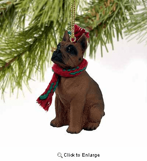 Boxer Tiny One Christmas Ornament Tawny