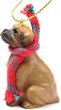 Boxer Tiny One Christmas Ornament Tawny Uncropped