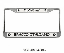 Bracco Italiano License Plate Frame
