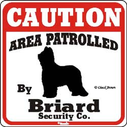 Briard Caution Sign