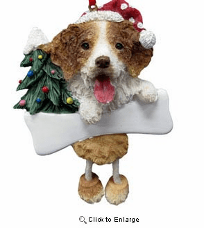 Brittany Christmas Tree Ornament - Personalize