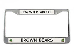 Brown Bear License Plate Frame