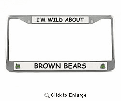 Brown Bear License Plate Frame