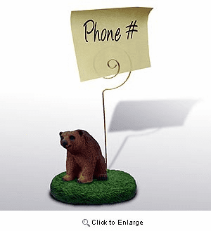 Brown Bear Note Holder