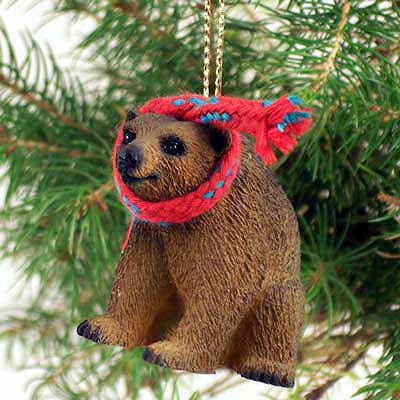 Brown Bear Tiny One Christmas Ornament