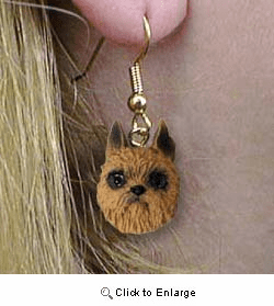 Brussels Griffon Authentic Earrings