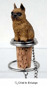 Brussels Griffon Bottle Stopper (Red)