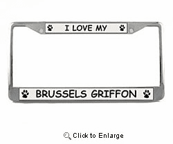 Brussels Griffon License Plate Frame