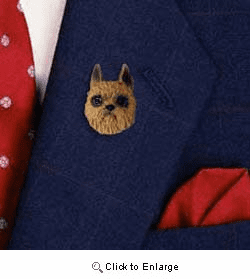 Brussels Griffon Pin Hand Painted Resin