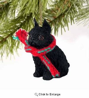 Brussels Griffon Tiny One Christmas Ornament Black