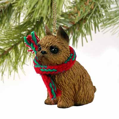 Brussels Griffon Tiny One Christmas Ornament Red