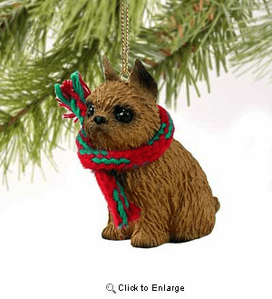 Brussels Griffon Tiny One Christmas Ornament Red