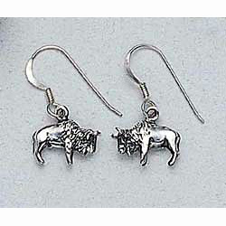 Buffalo Earrings Sterling Silver