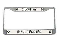 Bull Terrier License Plate Frame