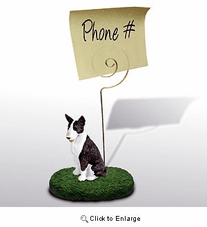 Bull Terrier Note Holder (Brindle)