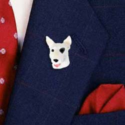 Bull Terrier Pin Hand Painted Resin