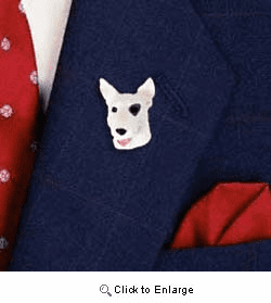 Bull Terrier Pin Hand Painted Resin