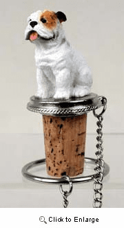 Bulldog Bottle Stopper (White)