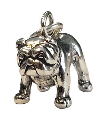 Bulldog Sterling Silver Charm