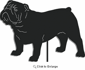 Bulldog Garden Stake