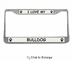 Bulldog License Plate Frame