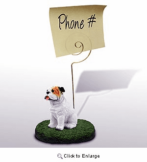 Bulldog Note Holder (White)